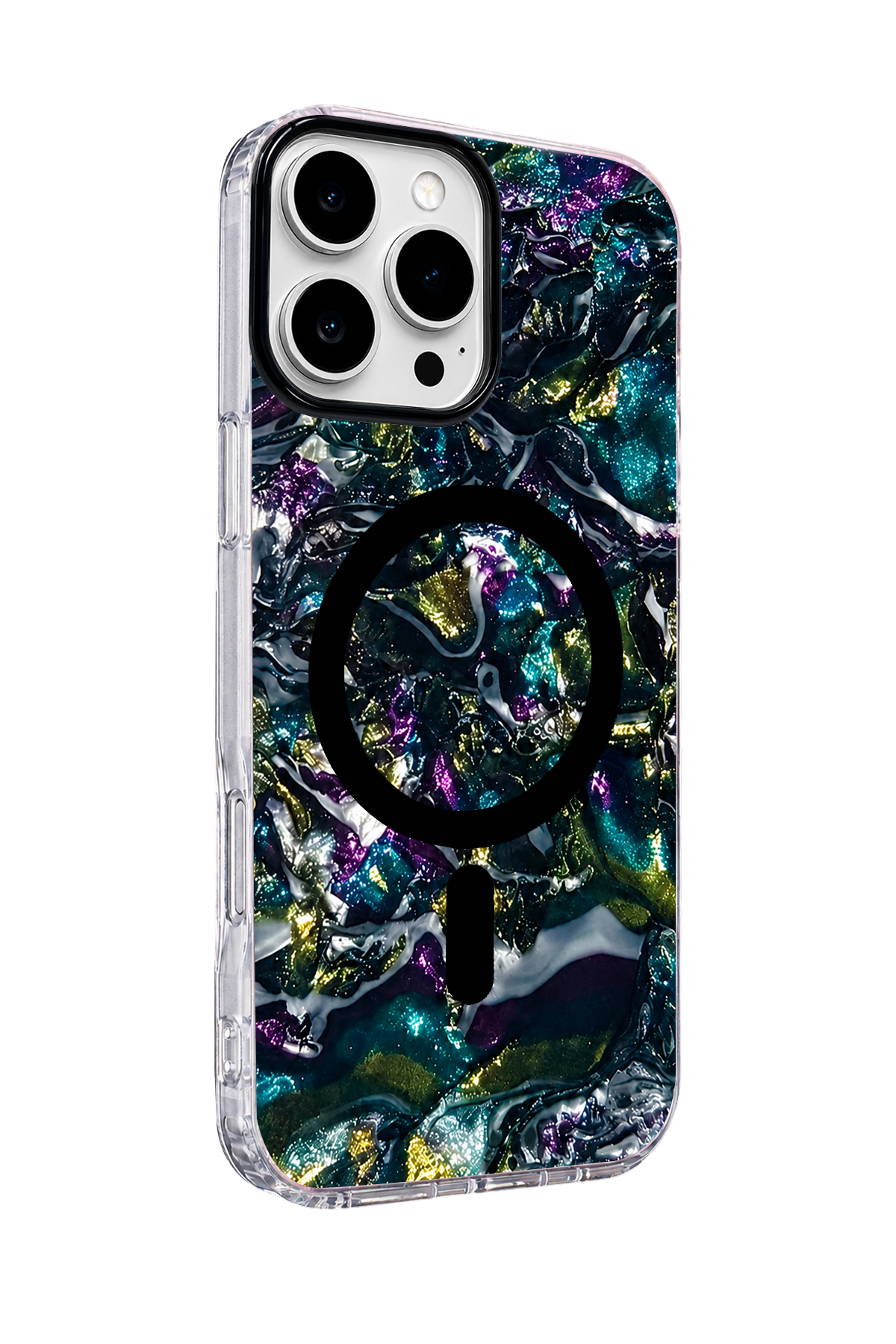 Onegif Apple iPhone 16 Pro Max Mila Dalgalı Magsafe Kapak - Lacivert