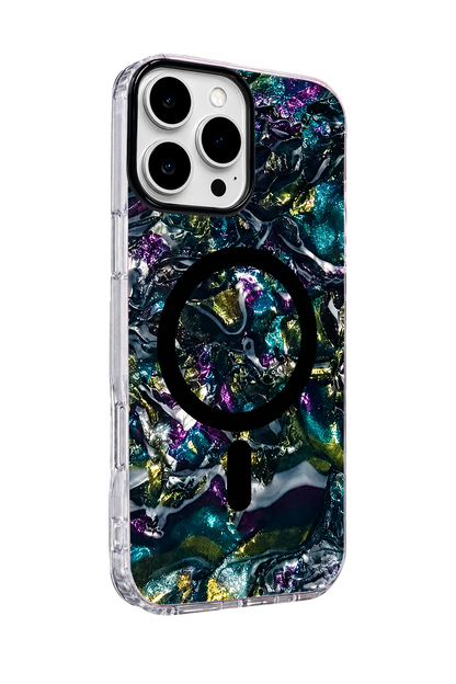 Onegif Apple iPhone 16 Pro Max Mila Dalgalı Magsafe Kapak - Lacivert