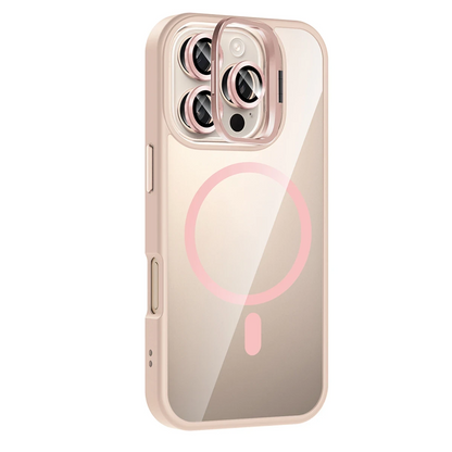 Joko Apple iPhone 16 Pro Max Remim Lensli Magsafe Standlı Kapak - Pembe