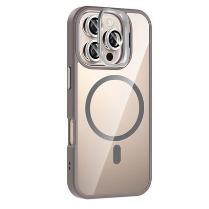 Joko Apple iPhone 16 Pro Max Remim Lensli Magsafe Standlı Kapak - Titan Gri