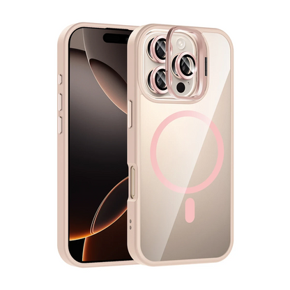 Joko Apple iPhone 16 Pro Remim Lensli Magsafe Standlı Kapak - Pembe