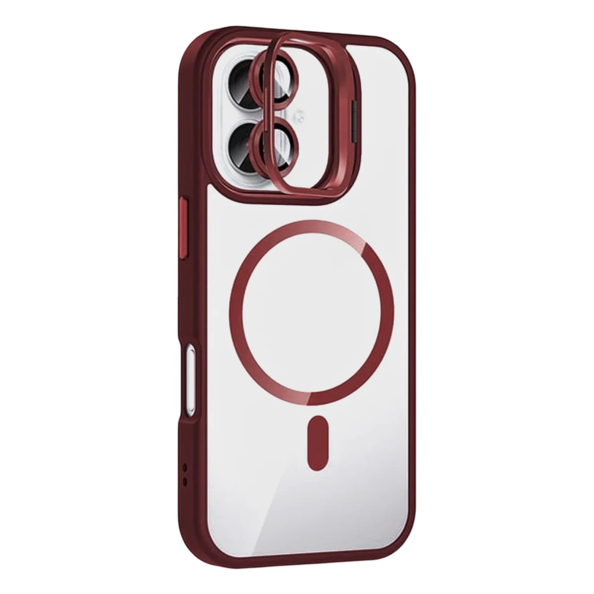 Joko Apple iPhone 16 Remim Lensli Magsafe Standlı Kapak - Bordo