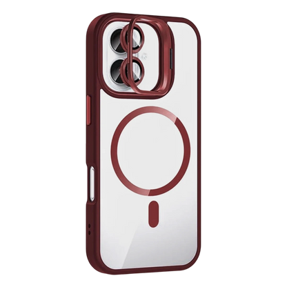 Joko Apple iPhone 16 Remim Lensli Magsafe Standlı Kapak - Bordo