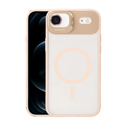Joko Apple iPhone 17 Air Remim Lensli Magsafe Standlı Kapak - Pembe
