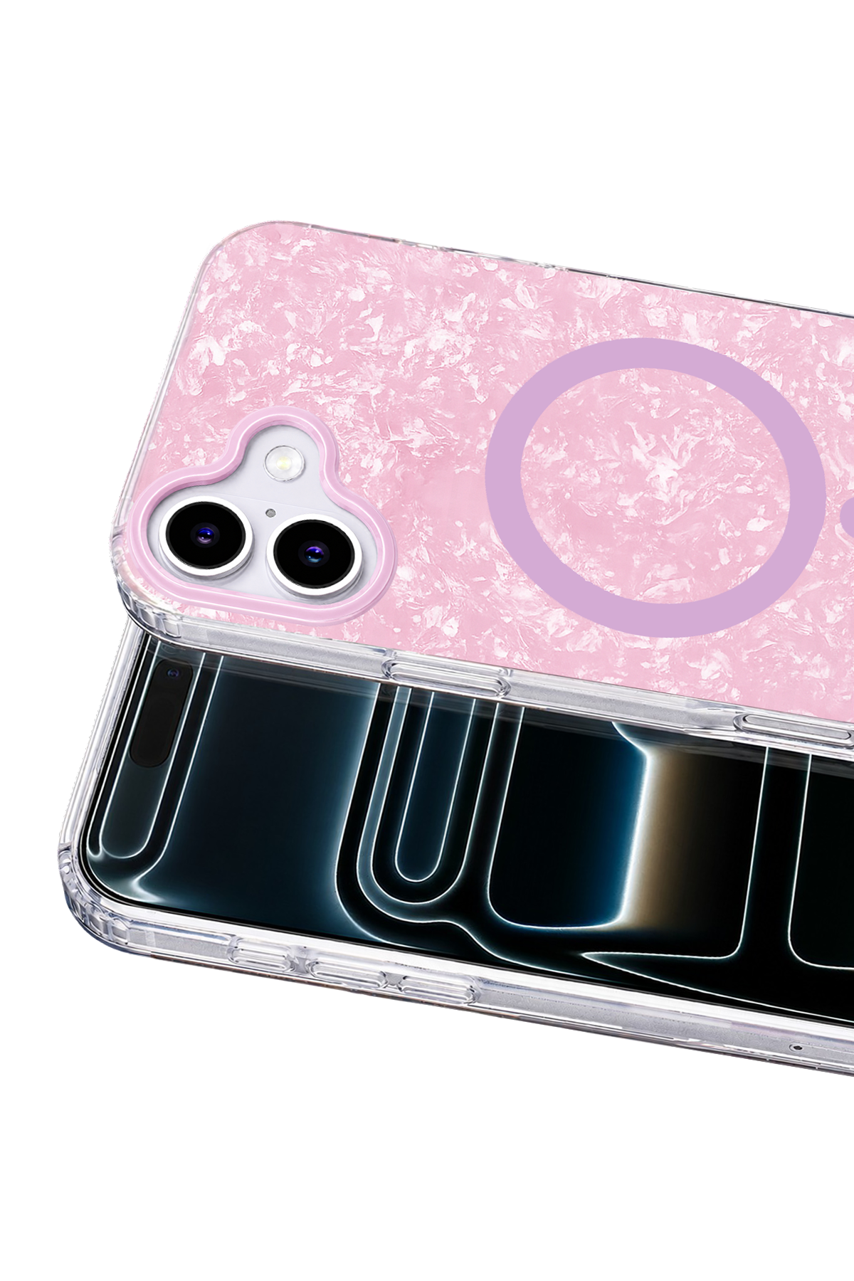 Onegif Apple iPhone 17 Mila Dalgalı Magsafe Kapak - Lila