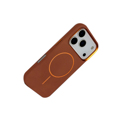 Joko Apple iPhone 17 Pro Max Luno Deri Magsafe Kapak - Kahverengi