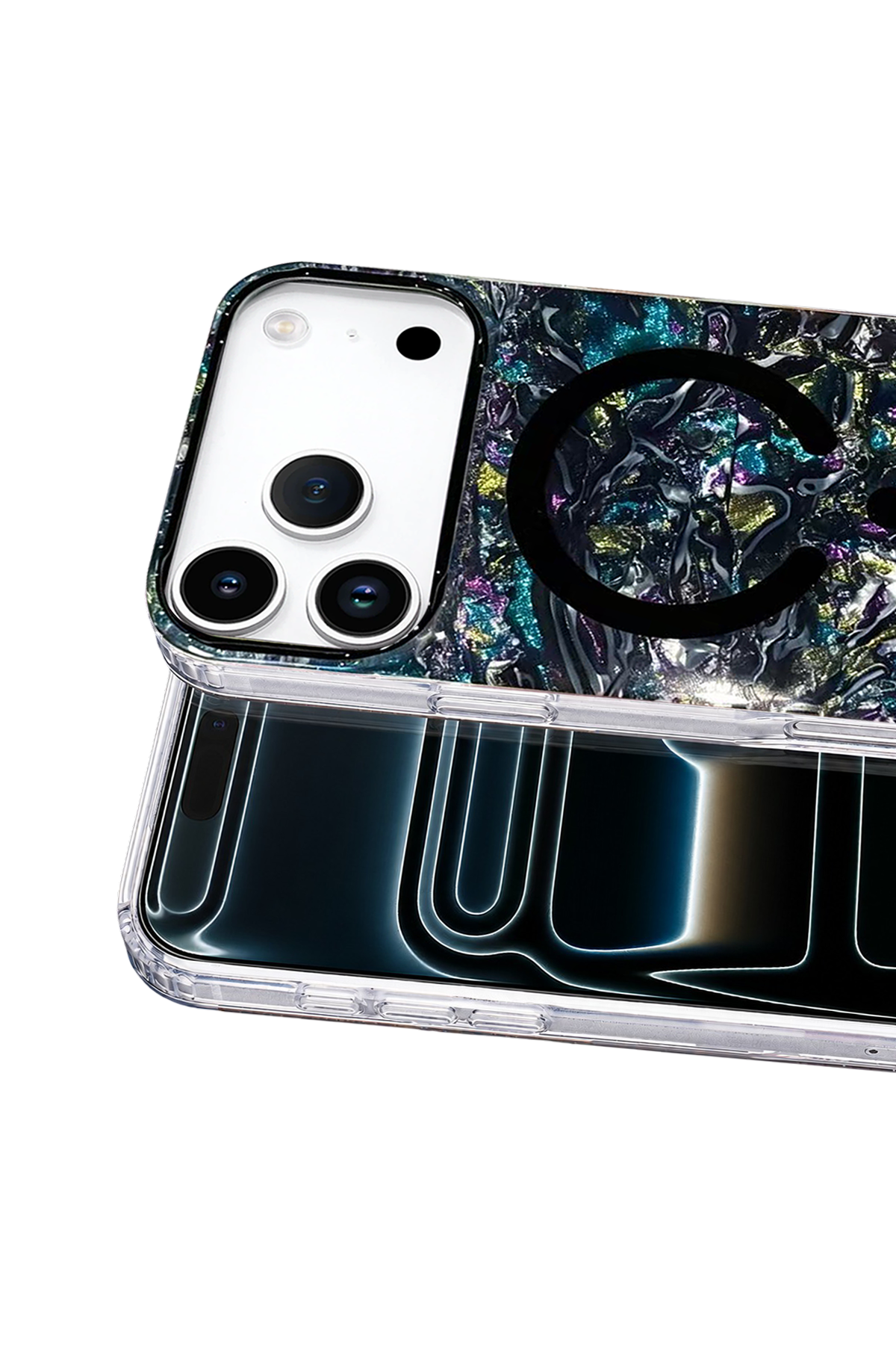 Onegif Apple iPhone 17 Pro Max Mila Dalgalı Magsafe Kapak - Lacivert