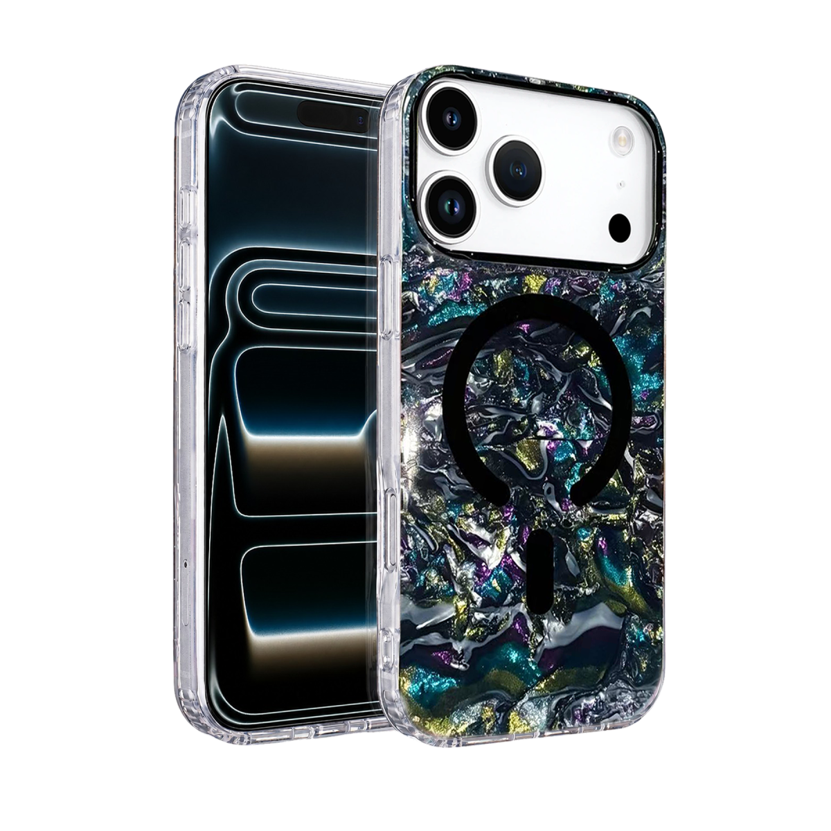 Onegif Apple iPhone 17 Pro Max Mila Dalgalı Magsafe Kapak