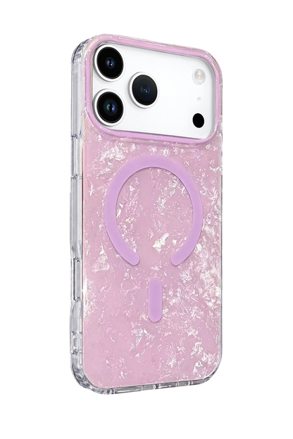 Onegif Apple iPhone 17 Pro Max Mila Dalgalı Magsafe Kapak - Lila