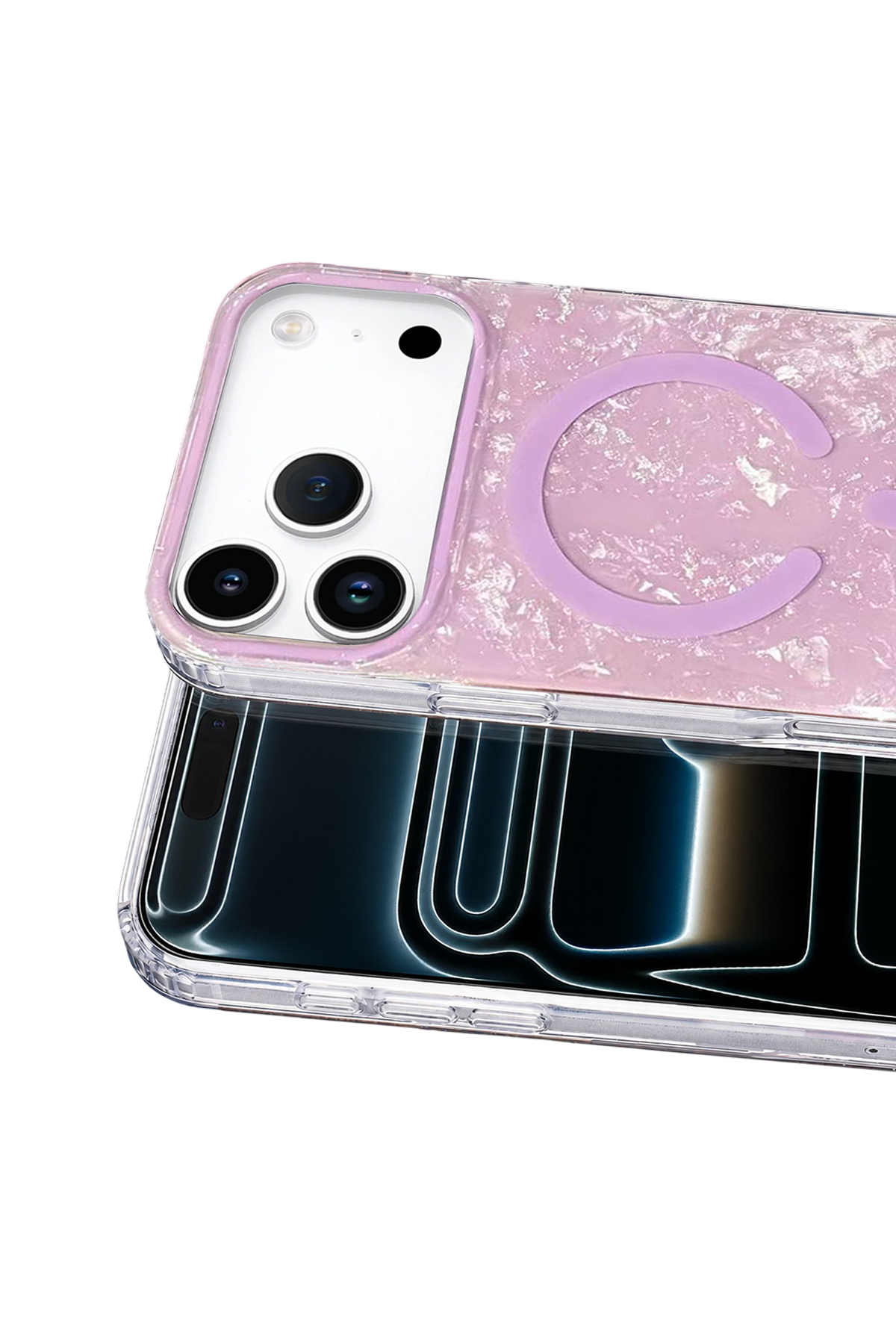 Onegif Apple iPhone 17 Pro Max Mila Dalgalı Magsafe Kapak - Lila
