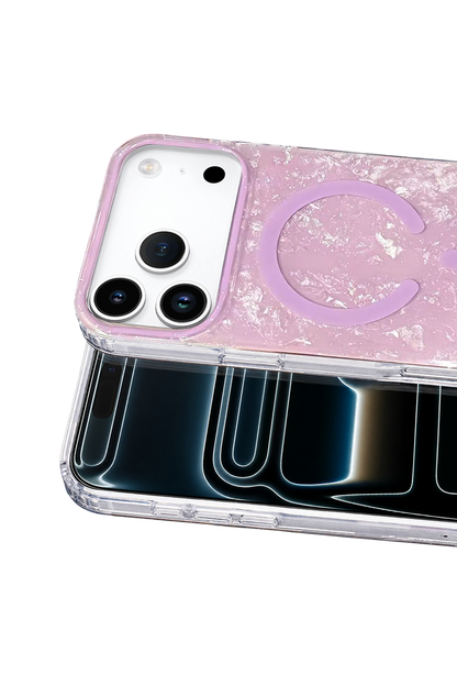 Onegif Apple iPhone 17 Pro Max Mila Dalgalı Magsafe Kapak - Lila