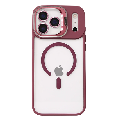 Joko Apple iPhone 17 Pro Max Remim Lensli Magsafe Standlı Kapak - Bordo