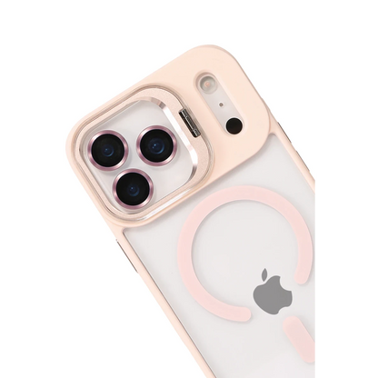 Joko Apple iPhone 17 Pro Max Remim Lensli Magsafe Standlı Kapak - Pembe