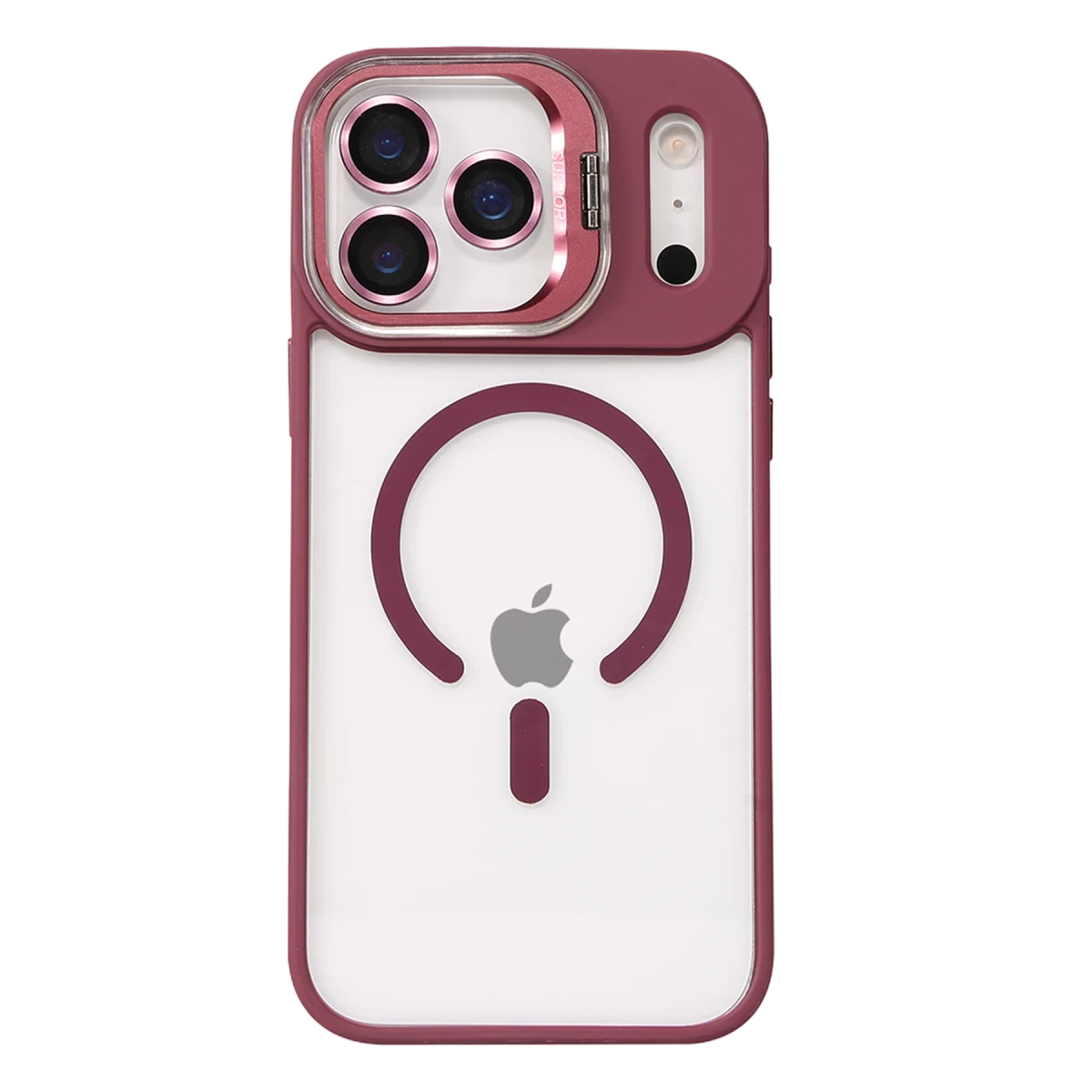 Joko Apple iPhone 17 Pro Remim Lensli Magsafe Standlı Kapak - Bordo