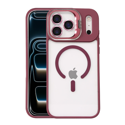 Joko Apple iPhone 17 Pro Remim Lensli Magsafe Standlı Kapak - Bordo