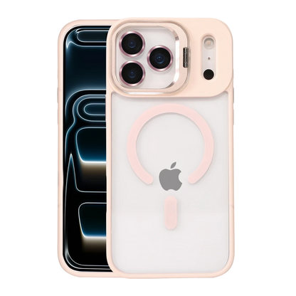 Joko Apple iPhone 17 Pro Remim Lensli Magsafe Standlı Kapak - Pembe