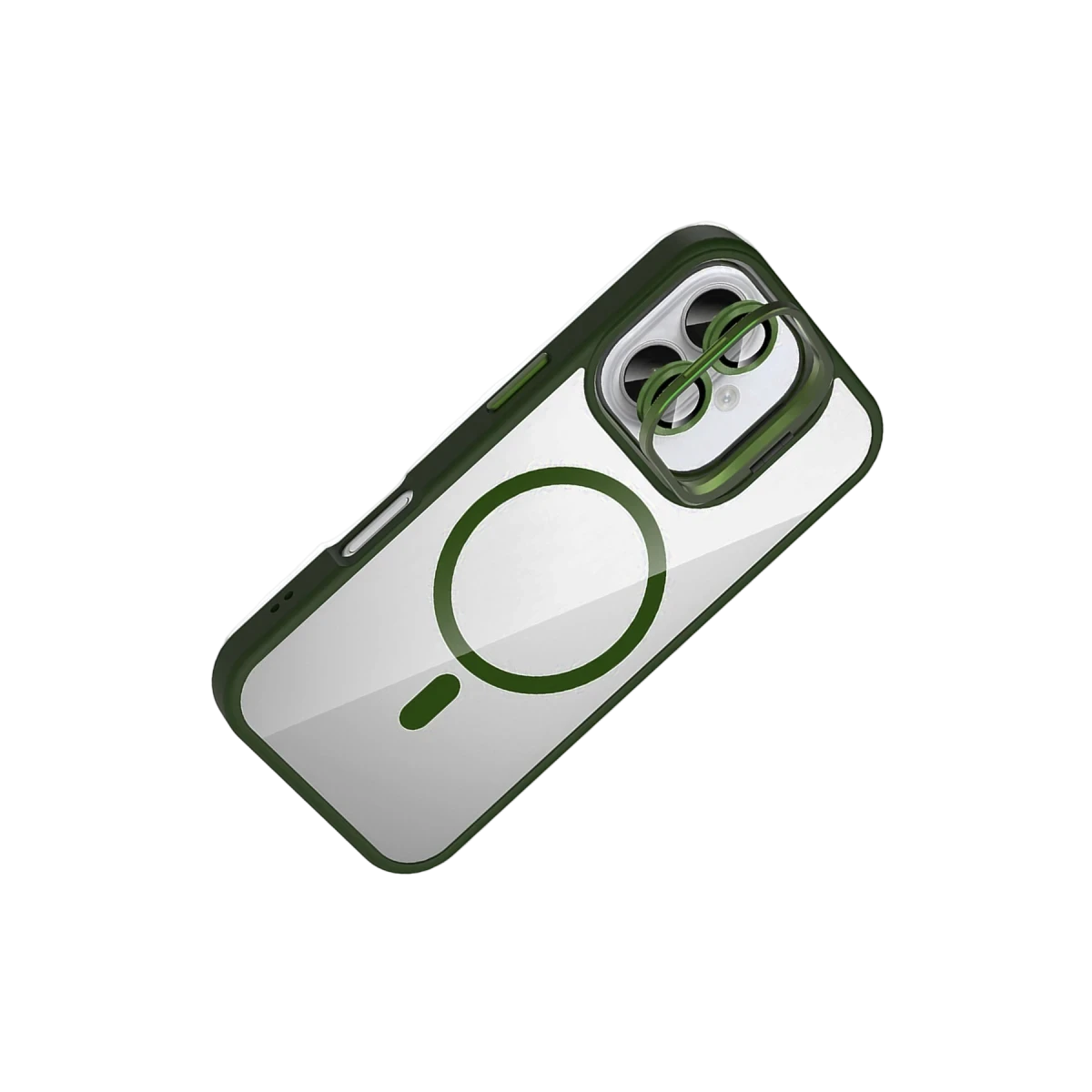 Joko Apple iPhone 17 Remim Lensli Magsafe Standlı Kapak - Koyu Yeşil
