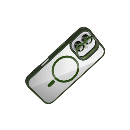 Joko Apple iPhone 17 Remim Lensli Magsafe Standlı Kapak - Koyu Yeşil