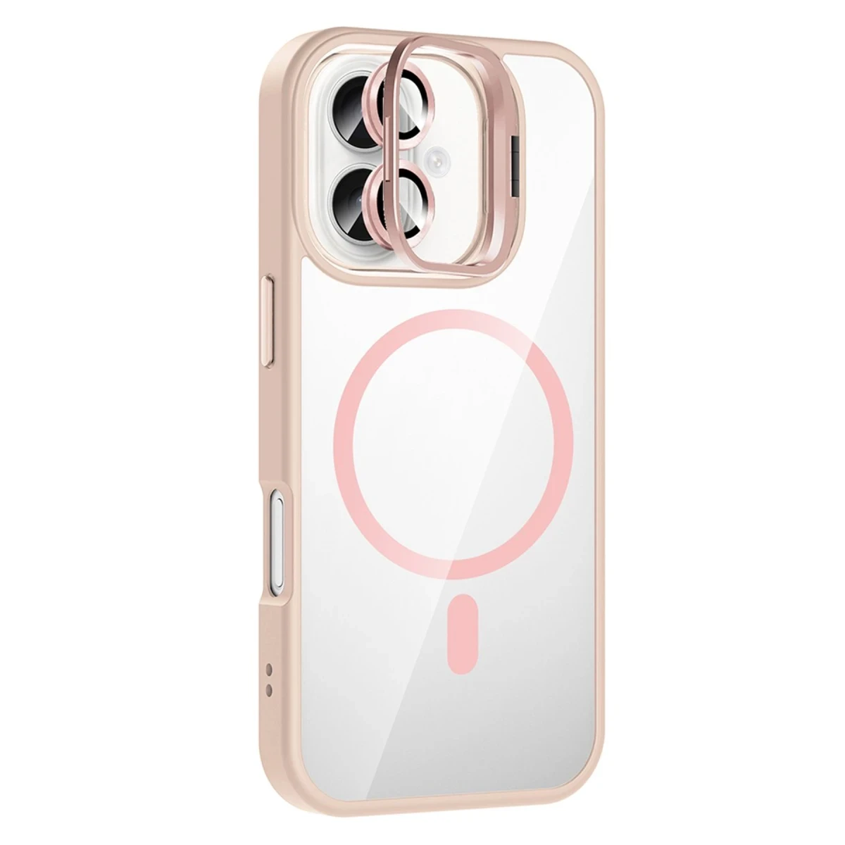 Joko Apple iPhone 17 Remim Lensli Magsafe Standlı Kapak - Pembe