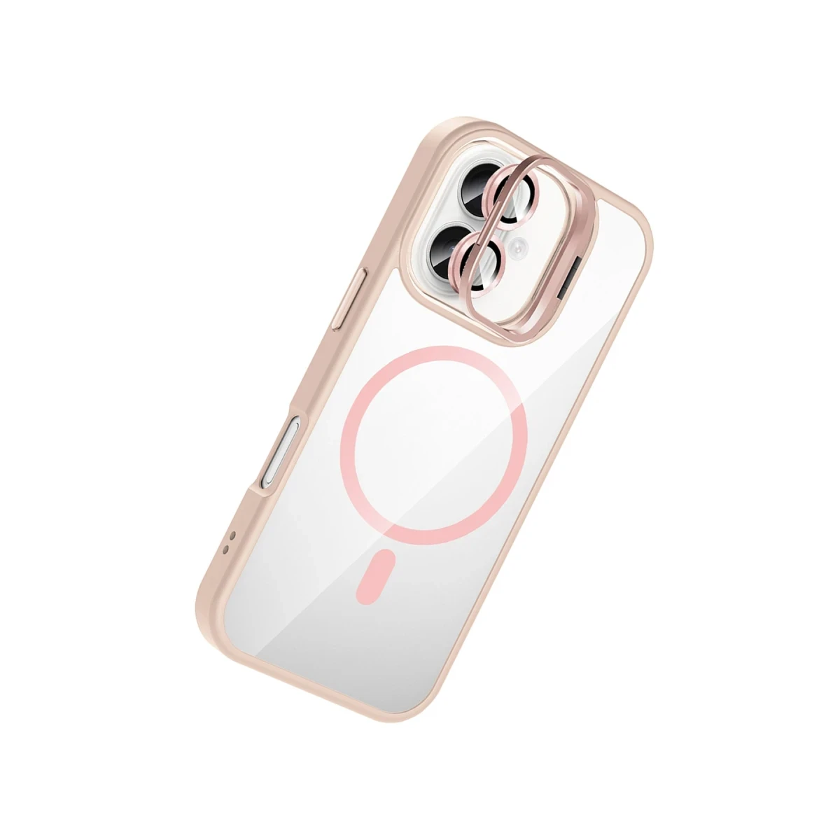 Joko Apple iPhone 17 Remim Lensli Magsafe Standlı Kapak - Pembe