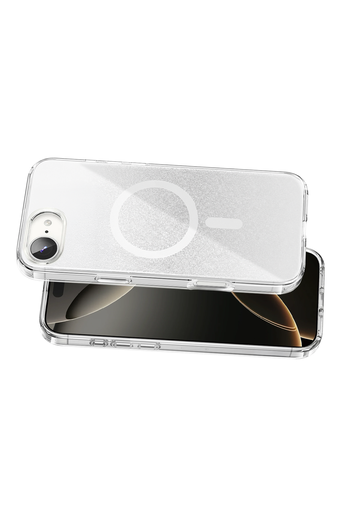 Onegif Apple iPhone 17E Sora Simli Magsafe Kapak - Beyaz