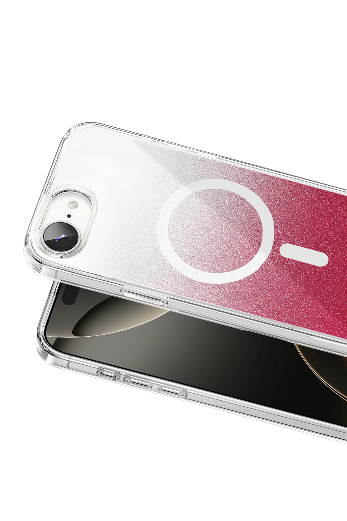 Onegif Apple iPhone 17E Sora Simli Magsafe Kapak - Kırmızı
