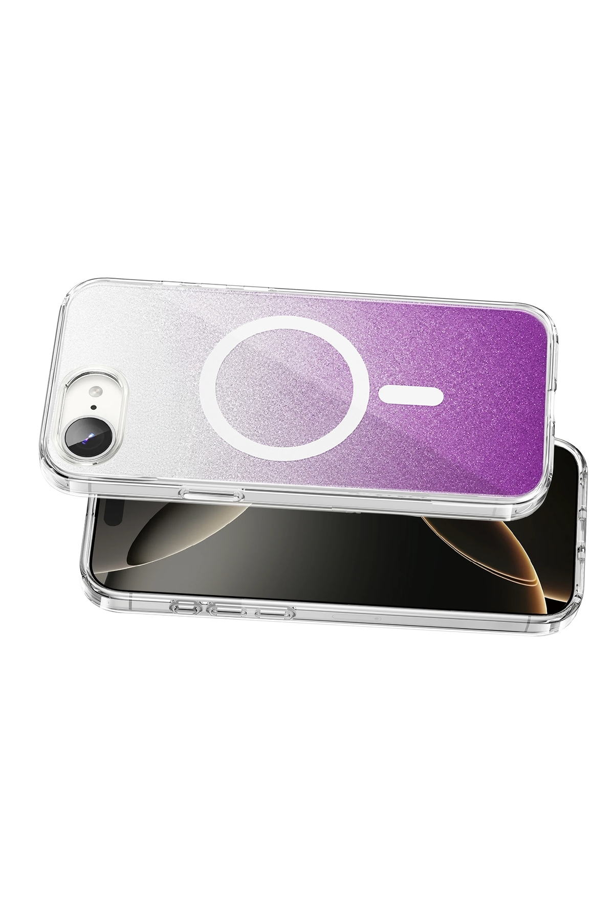 Onegif Apple iPhone 17E Sora Simli Magsafe Kapak - Mor