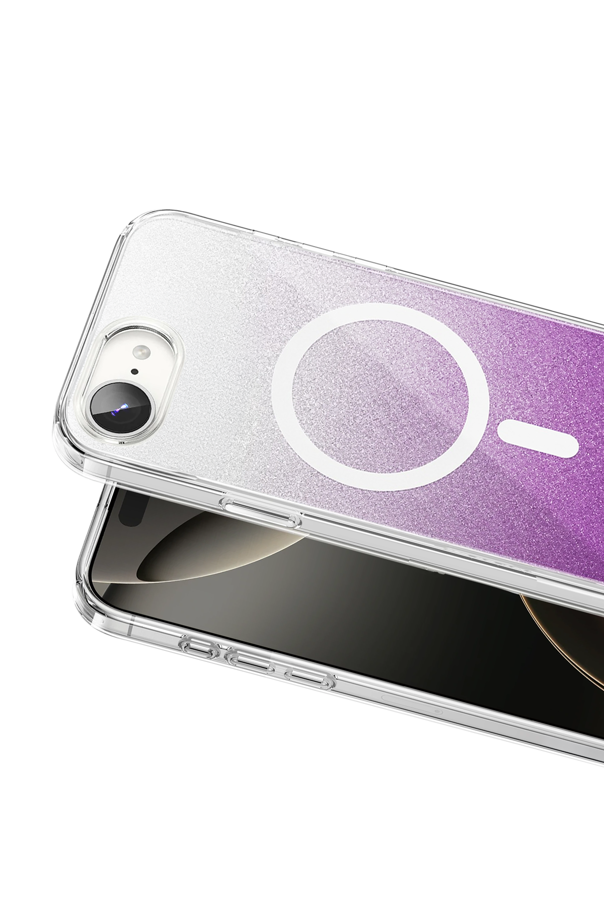 Onegif Apple iPhone 17E Sora Simli Magsafe Kapak - Mor