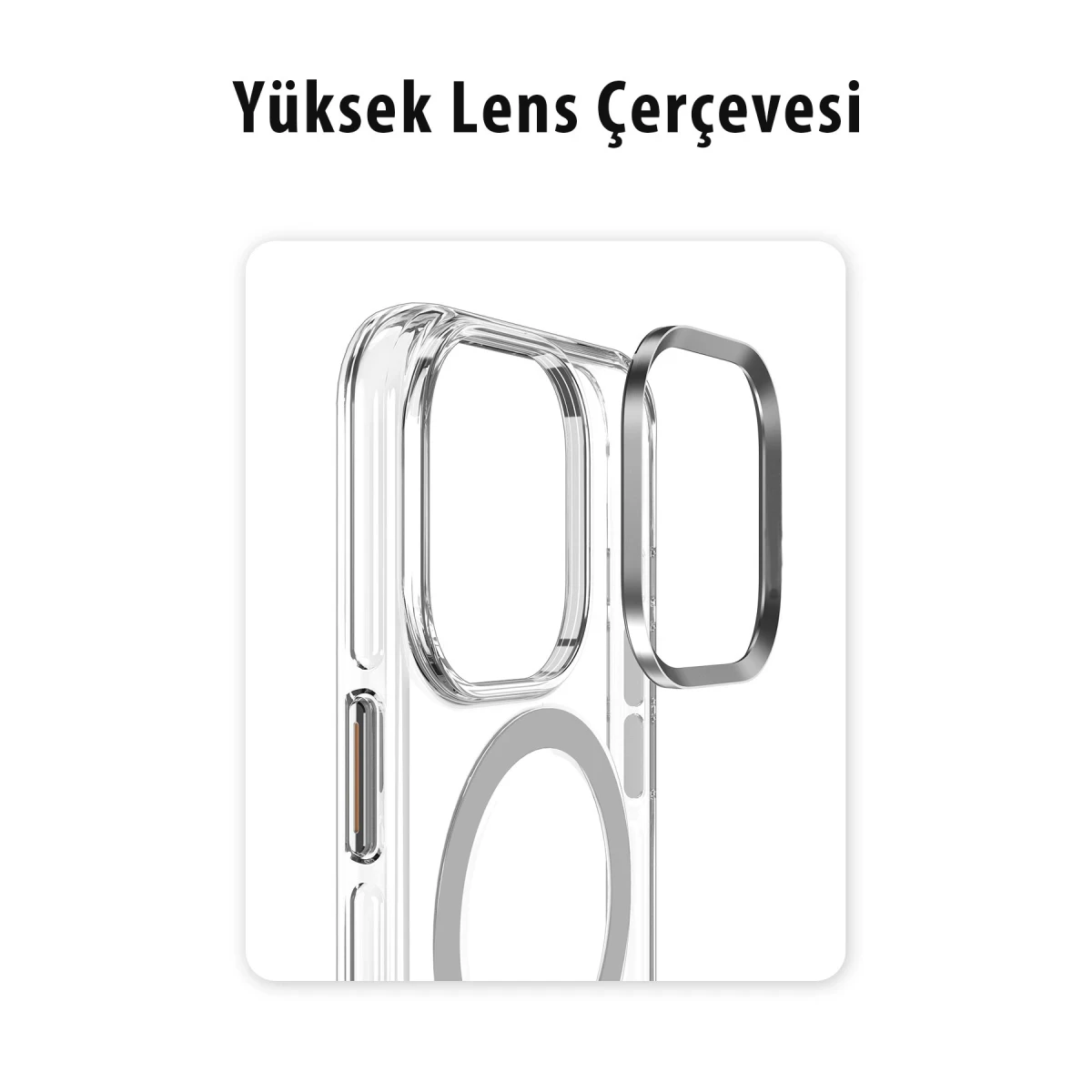 Joko Apple iPhone 14 Pro Kılıf Crystal Magsafe Kapak - Siyah