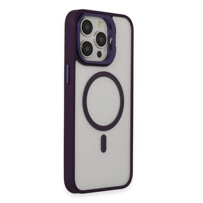 Joko Apple iPhone 14 Pro Kılıf Roblox Lens Magsafe Standlı Kapak - Derin Mor