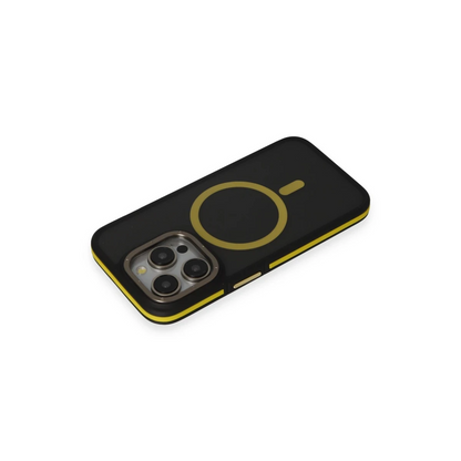 Joko Apple iPhone 14 Pro Kılıf Rocky Magsafe Kapak - Siyah-Sarı