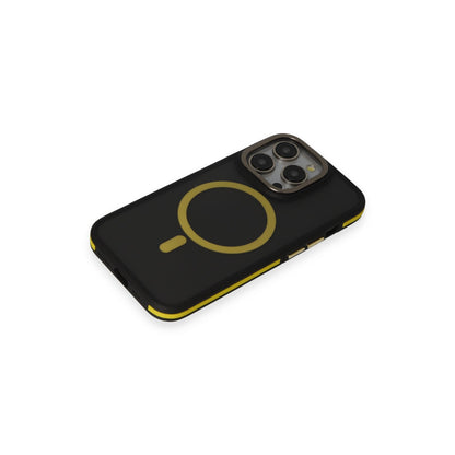 Joko Apple iPhone 14 Pro Kılıf Rocky Magsafe Kapak - Siyah-Sarı