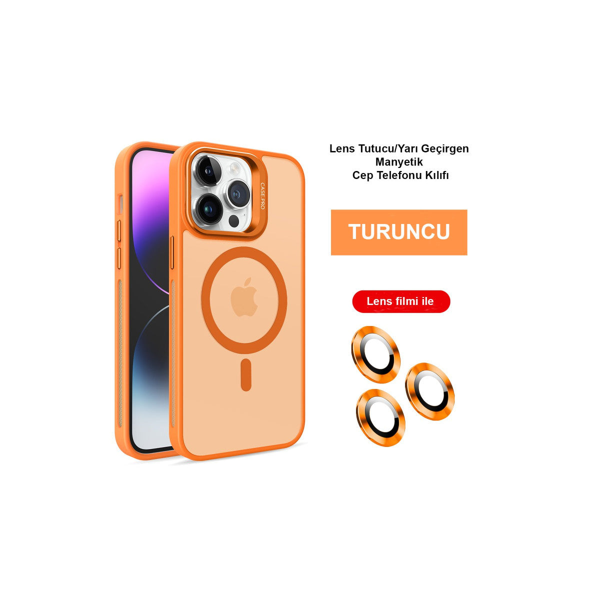 Joko Apple iPhone 14 Pro Max Kılıf Flet Lens Magsafe Kapak