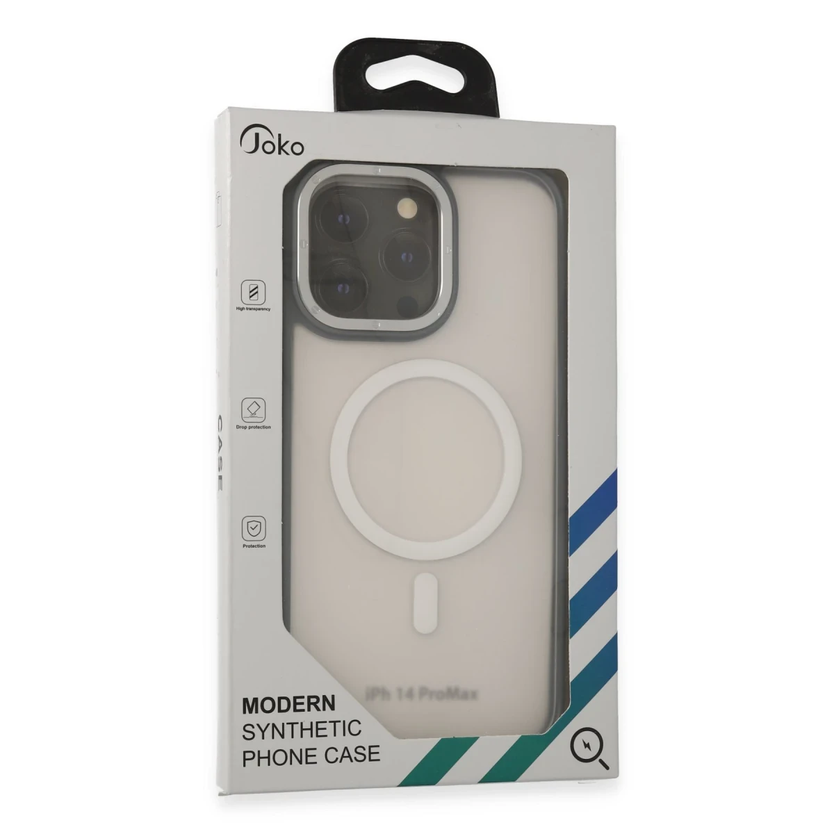 Joko Apple iPhone 14 Pro Max Kılıf Rocky Magsafe Kapak - Siyah-Kırmızı