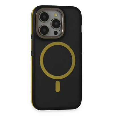 Joko Apple iPhone 14 Pro Max Kılıf Rocky Magsafe Kapak - Siyah-Sarı