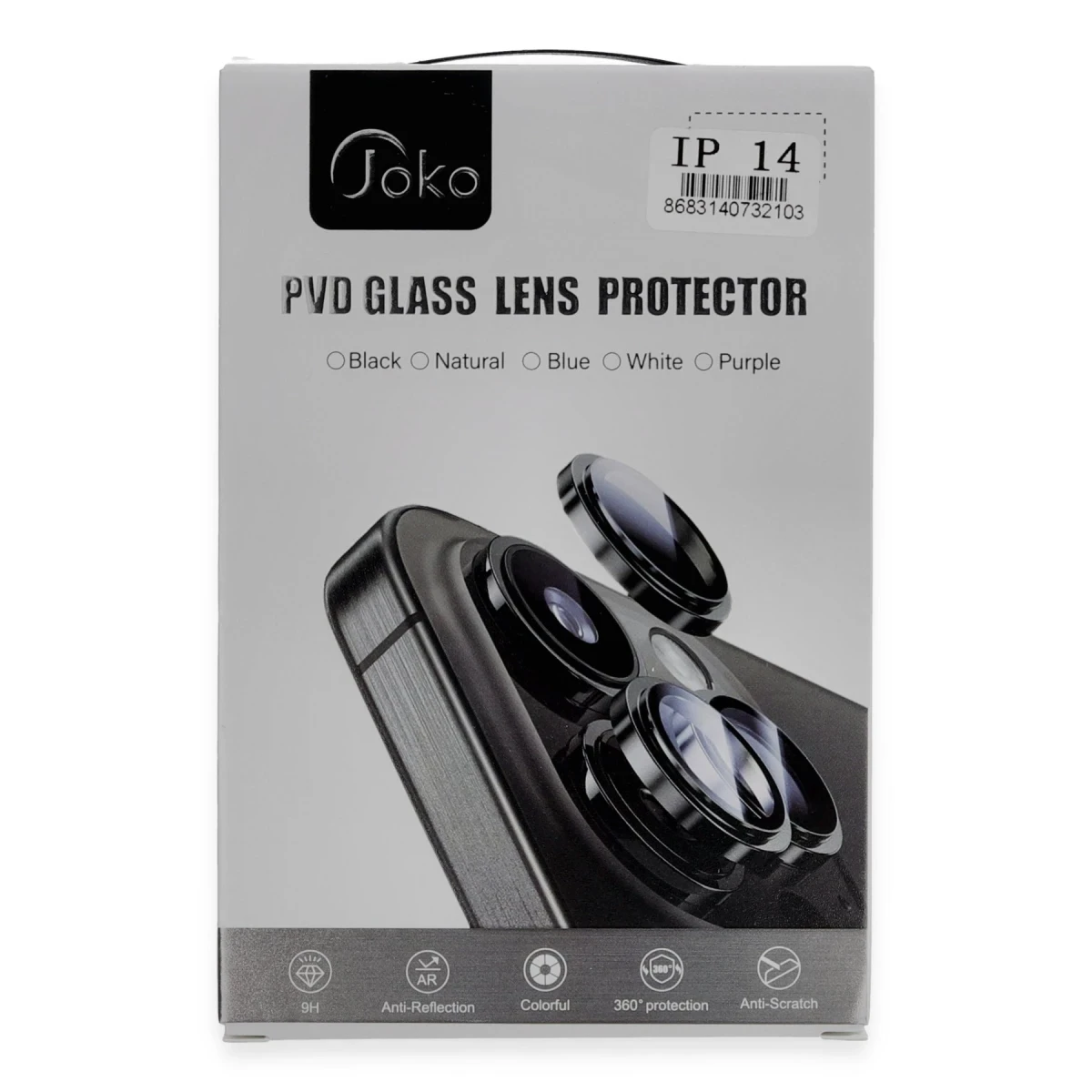 Joko Apple iPhone 14 PVD Metal Kamera Lens - Siyah