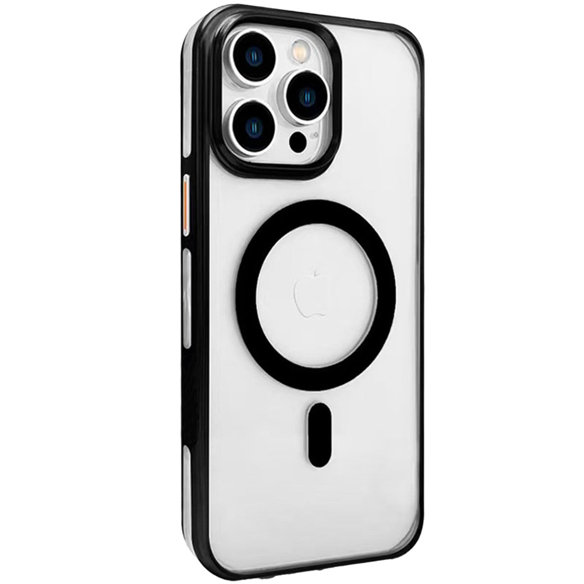 Joko Apple iPhone 15 Pro Gleam PC Sert Magsafe Kılıf - Şeffaf-Siyah
