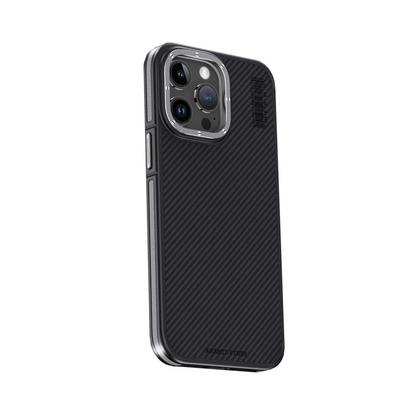 Joko Apple iPhone 15 Pro Kılıf Aramid 600D Kevlar Karbon Fiber Magsafe Kapak - Gri