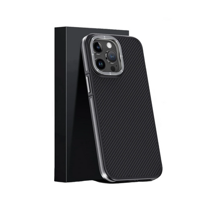 Joko Apple iPhone 15 Pro Kılıf Aramid 600D Kevlar Karbon Fiber Magsafe Kapak - Gri