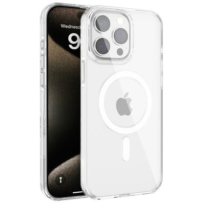 Joko Apple iPhone 15 Pro Max Gleam PC Sert Magsafe Kılıf - Şeffaf-Siyah