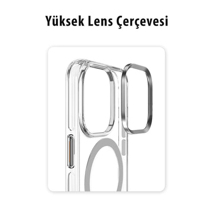 Joko Apple iPhone 15 Pro Max Kılıf Crystal Magsafe Kapak