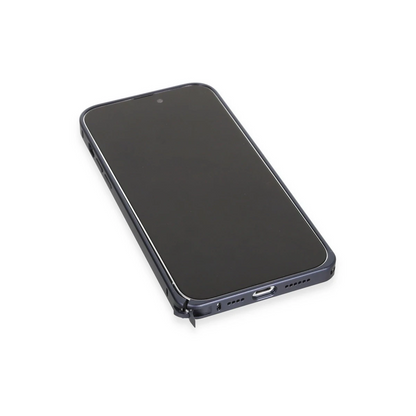 Joko Apple iPhone 15 Pro Max Kılıf Metal Bumper Magneticsafe Kapak - Lacivert