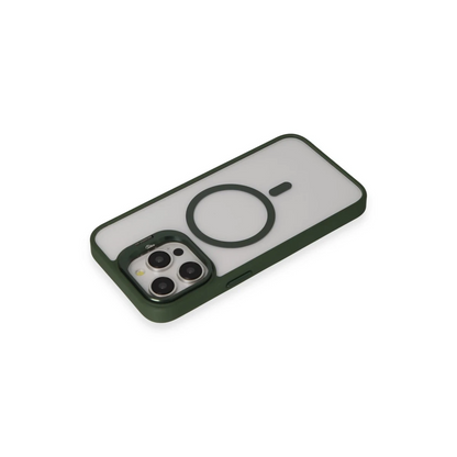 Joko Apple iPhone 15 Pro Max Kılıf Roblox Lens Magsafe Standlı Kapak - Koyu Yeşil