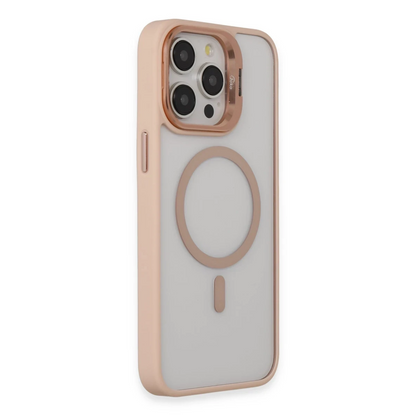 Joko Apple iPhone 15 Pro Max Kılıf Roblox Lens Magsafe Standlı Kapak - Pudra