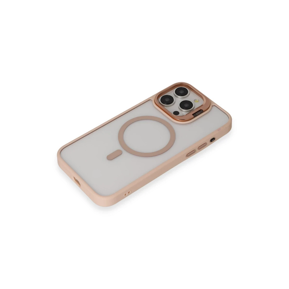 Joko Apple iPhone 15 Pro Max Kılıf Roblox Lens Magsafe Standlı Kapak - Pudra