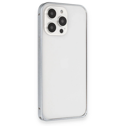 Joko Apple iPhone 15 Pro Max Metal Bumper Mat Kapak - Gri