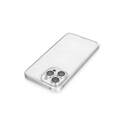 Joko Apple iPhone 15 Pro Max Metal Bumper Mat Kapak - Gümüş
