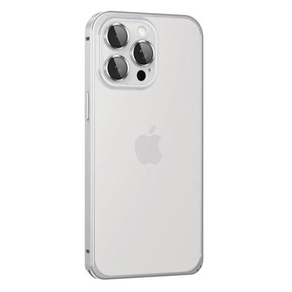 Joko Apple iPhone 15 Pro Max Metal Bumper Mat Kapak - Gümüş