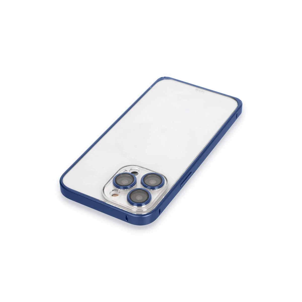 Joko Apple iPhone 15 Pro Max Metal Bumper Mat Kapak - Lacivert