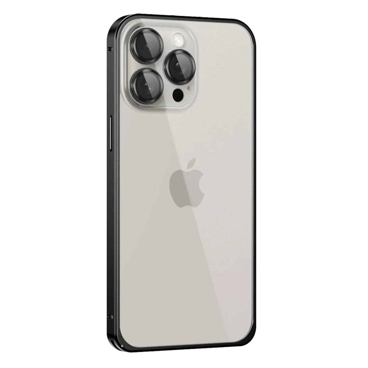 Joko Apple iPhone 15 Pro Max Metal Bumper Mat Kapak - Siyah